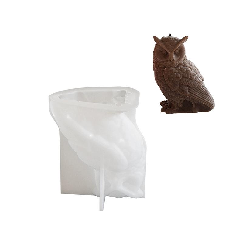 Owl Resin Mold 3D Animal Silicone Molds Soap Mould Candle Mold Silicone Mold For Candle Making Diy Owl Candle Moulds