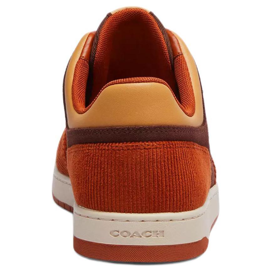 Coach C201 Suede Round Toe Lace-Up Low-Top Sneakers Women sneakers Red CW716-XBW