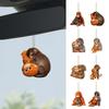 2D Monkey Keychain Cute Monkey Holding Plush Toy Bag Charm Acrylic Hanging Pendant for Backpack Purse Car Keys