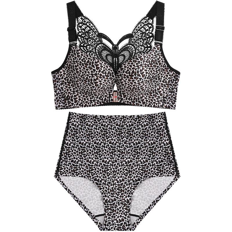 Front Buckle Plus Size Bra Fat MM Large Cup Seamless Gathered Adjustable Butterfly Beauty Backlit Sexy Underwear