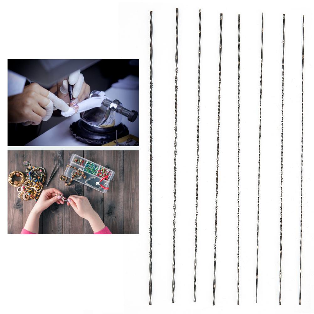 8Pcs Metal Jewelry Saw Cutting Blades Replacement Woodworking Accessory for U Shaped Saw Frame