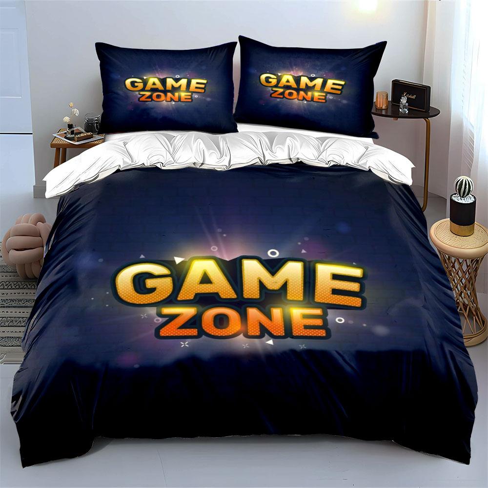 Game Zone Decor Bedding Set Multiple Sizes Kid'S And Adults' Bedroom Exquisite 3Pc Bedding Set, Gift