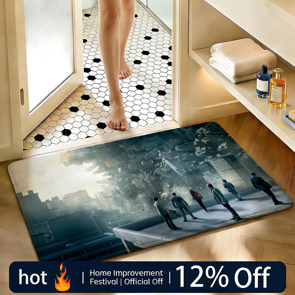 Soft Absorbent Non-Slip Rug Movie Inception Floor Mat Home Decor Doormat Bedroom Floor Mat Shower Carpet