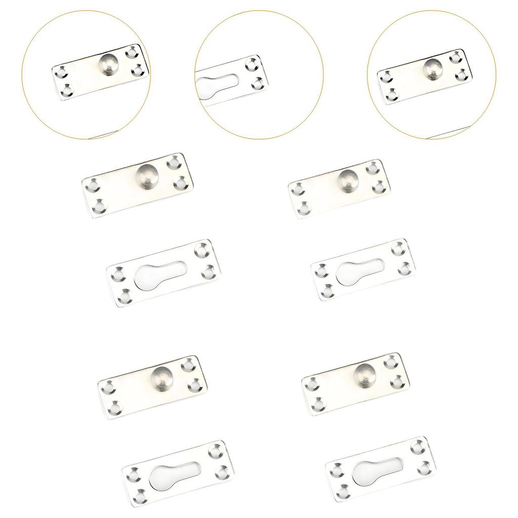 4Pcs Bed Rail Fasteners Premium Connector Iron Thickened Connecting Fittings