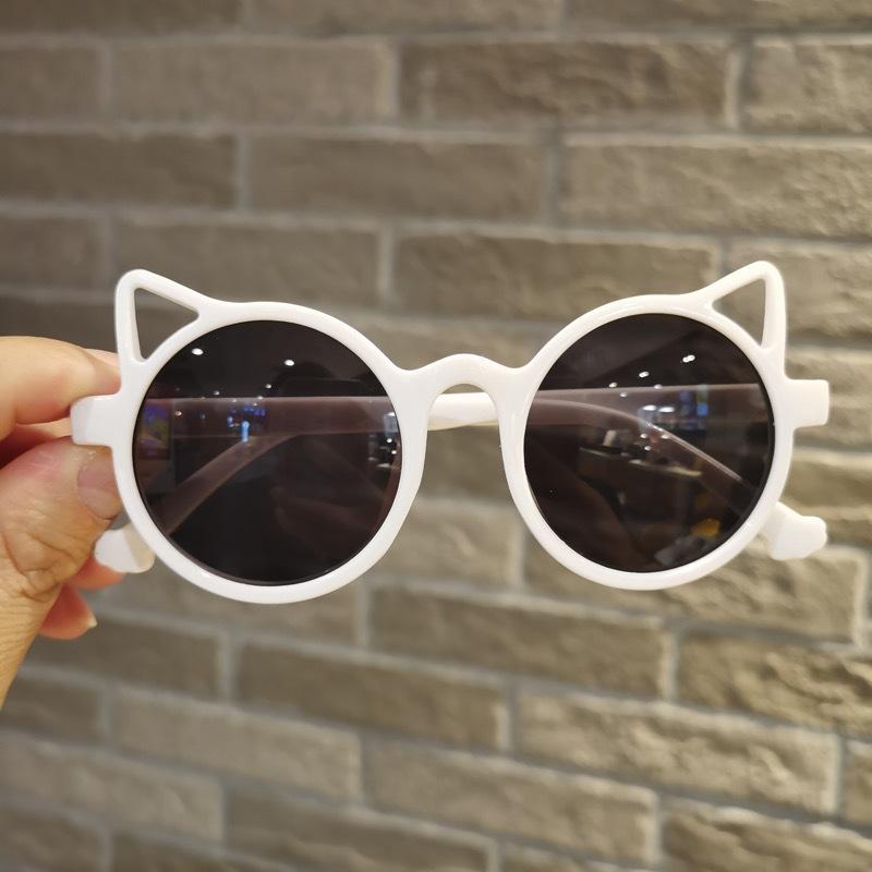 New Vintage Cat's Ears Kids Sunglasses Children Cute Pink Cartoon Sun Glasses Frame Girls Boys Baby Eyewear UV400 Oculos De Sol