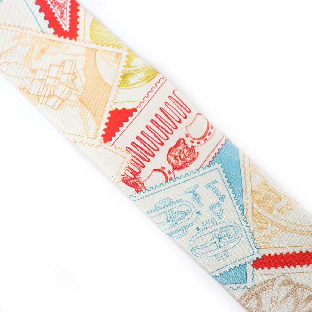 Pristine HERMES scarf Twilly Faubourg's stamp enthusiast silk Women H064205S Used