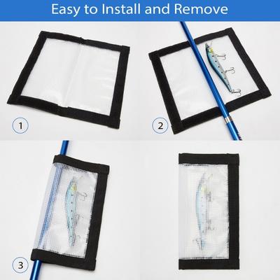 1/4Pcs Easily See Lures Fishing Hook Cover  Clear Fishing Lure Wraps Lure Fishing Hook Protective Wraps Easy To Use