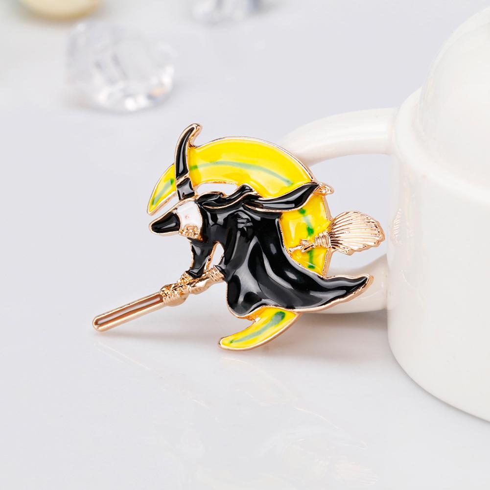 Women Fashion Unique Halloween Witch Brooch Lovely Exquisite Alloy Breastpin