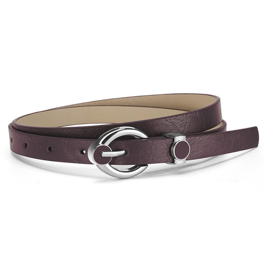 

Harajuku PU Leather Belt Chic Jeans Belts Fashion Thin Waist Belt For Women вина червоного кольору