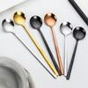 304 Stainless Steel Teaspoon Coffee Dessert Spoons With Long Handle Ice Cream Flatware
