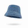 New denim bucket hat women's fashion plain bucket hat spring and autumn face small hat niche versatile basin hat
