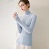 2026 Le Kasha Women's Pure Cashmere Ribbed High Neck Base Layer Top