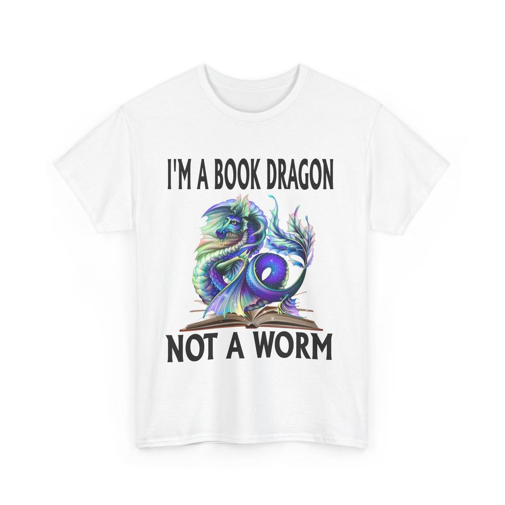 Dragon Shirt, I'm A Book Dragon Not A Worm Dragon Reading Lovers T-shirt