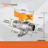 Thickened 4-Point Gas Ball Valve for Natural Gas and Water Heaters, Internal/External Thread.