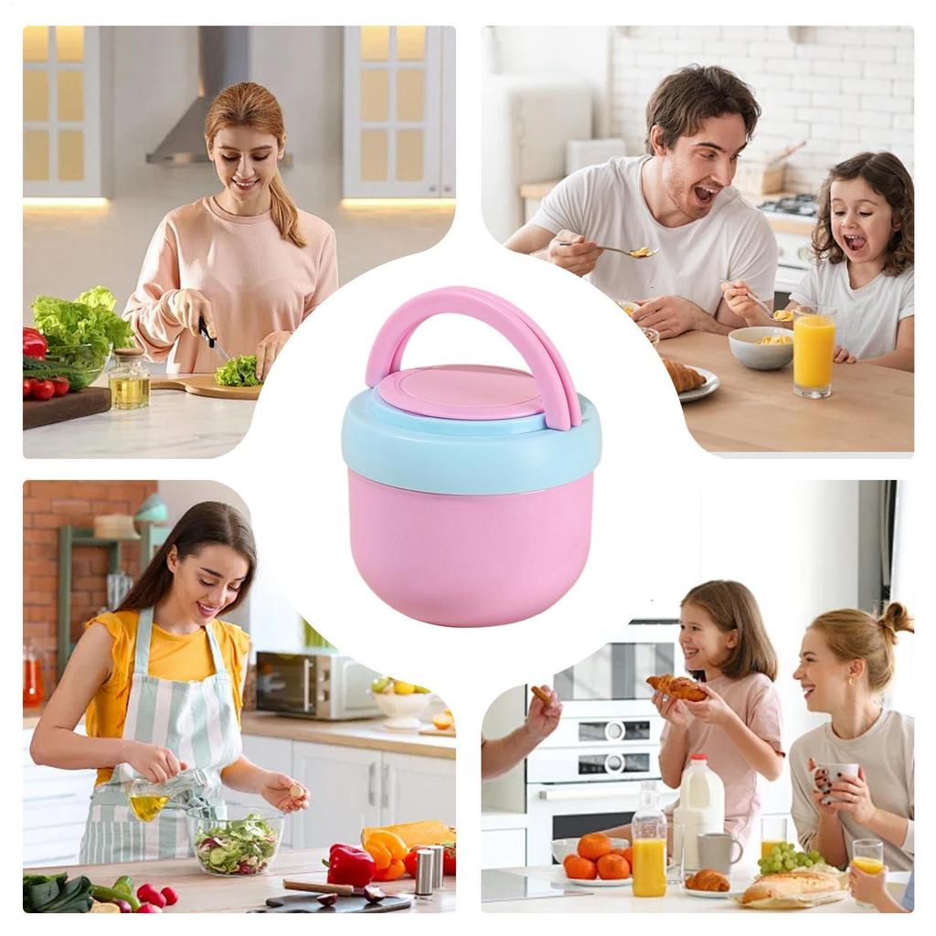 Thermal Bowls For Hot Food Microwavable Leak Proof Vacuum Jar Insulated Hot Food Lunch Container For Business Office Picnic