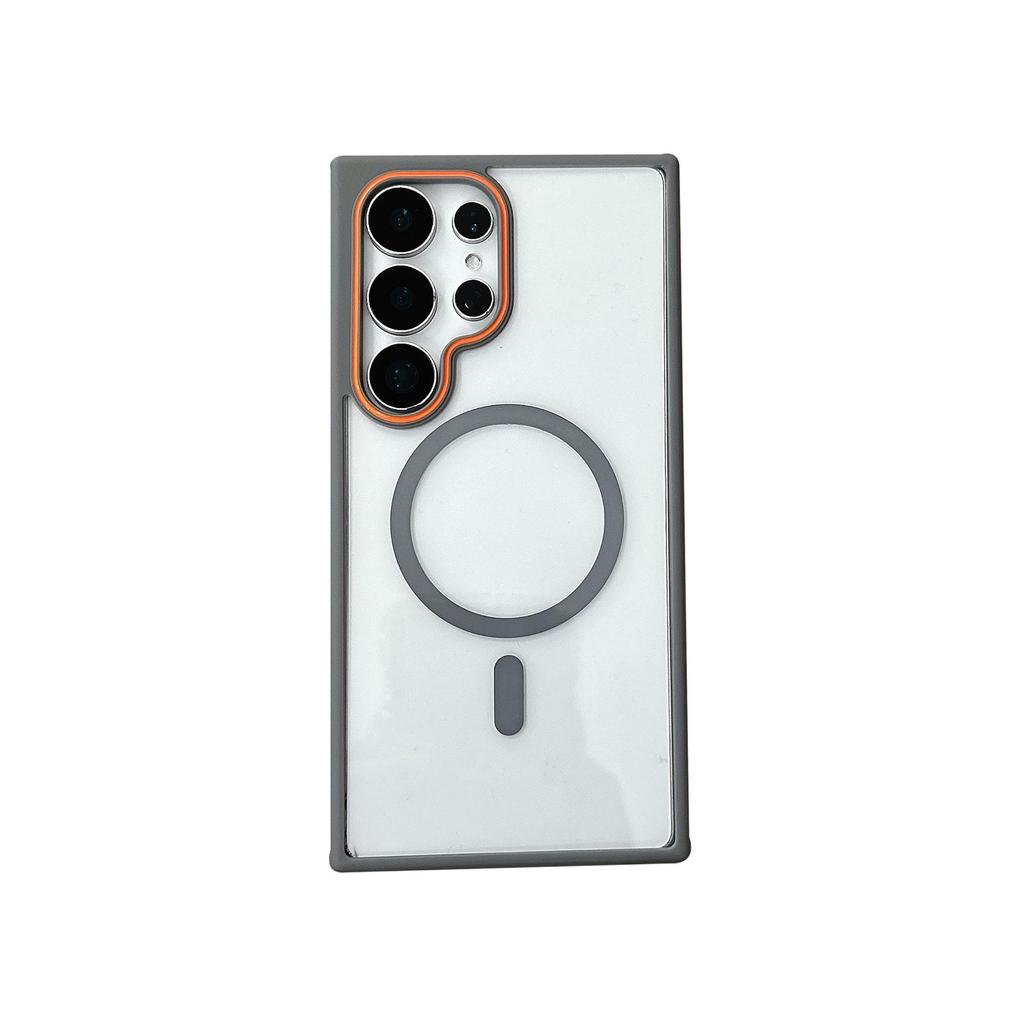 Samsung S25 Ultra Transparent Magnetic Ring Holder Case, S24 Plus Cross-border Premium, S23 Protective Case.