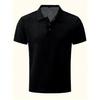 New Trendy Men'S Summer Collar Paul T-Shirt Men'S Heavy Oversize Solid Color Casual Short Sleeve