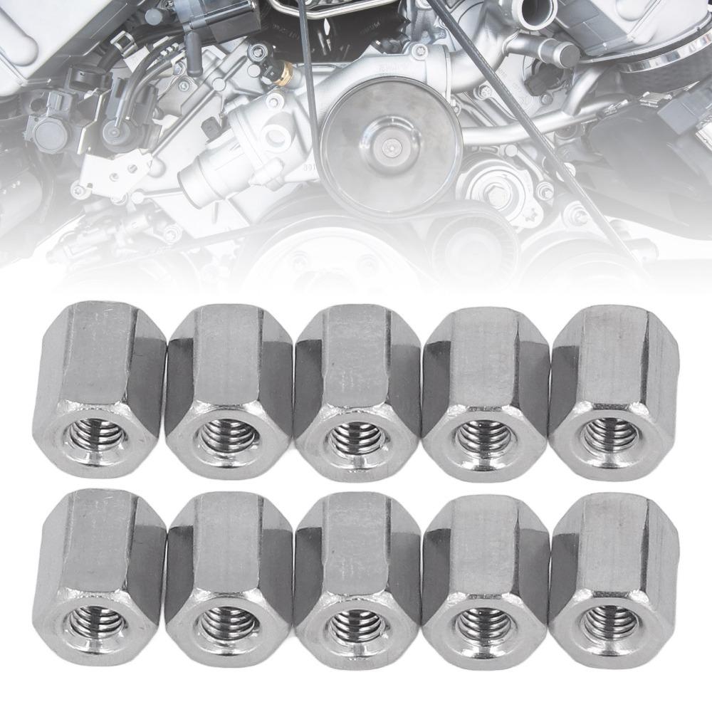 20pcs 6 Sides Hex Shape Threaded Rod Connector Fully Threaded Coupling Nut Industrial Use