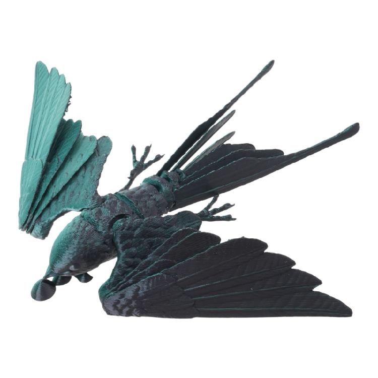 3D Printed Swallow Realistic Swallow Figurines Toy,3D Printed Animal with Flexible Articulated Joints Home Office Decors