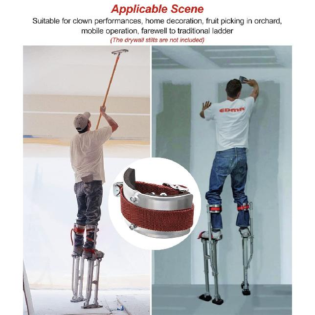 2 PCS Drywall Stilt Replacement Parts, Leg Straps Kit for Stilts, Leg Fixing for Plastering, Painting and Wiring