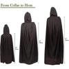 2025 Halloween Red and Black Double-sided Cape Hooded Medieval Costume Witch Vampire Halloween Cosplay Costume Cape Women Men
