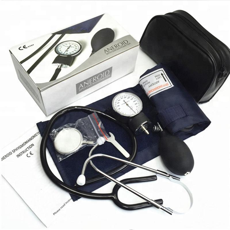 Manual Blood Pressure Monitor with Stethoscope, Medical Aneroid Sphygmomanometer Cuff Kit for Home Use