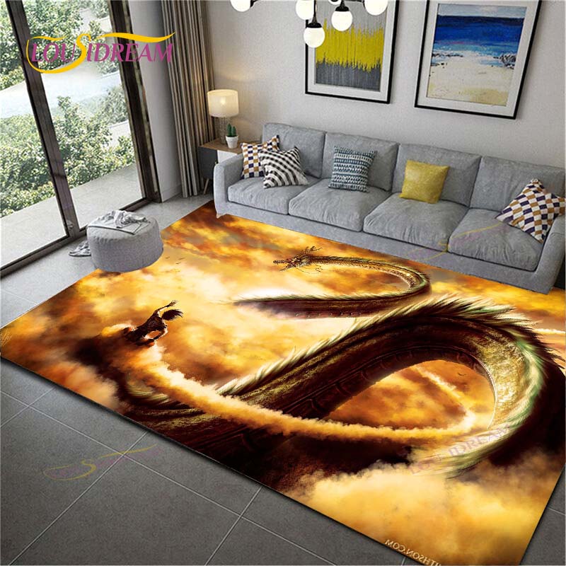 Anime Dragon Ball Goku Children's Play Area Carpet Children's Game Floor Mat Cartoon 3D Pattern Living Room Decorative Carpet