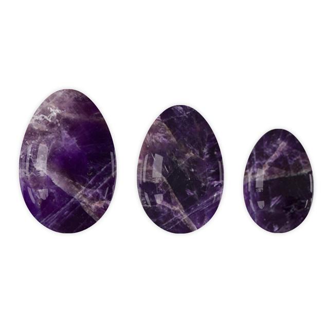 

Undrilled Rose Quartz Yoni Egg Set Natural Crystal Jade Massager Stone Kegel Exercise Jade Ball Vaginal Tightening Massage Eggs