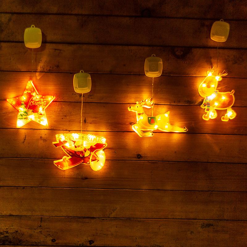 Christmas Decorative Lights Santa Suction Lights Christmas Tree Decorations Festive Styling Lights Window Lighting Decorations
