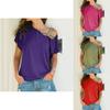 Premium Quality Womens Loose Blouse Casual Shirt Top Short Sleeve For Daily Comfort