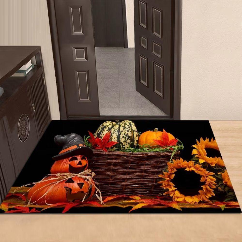 Home Christmas Front Door Porch Carpet Floor Mat Halloween Living Room Coffee Table Mat Bathroom Thick Non-slip