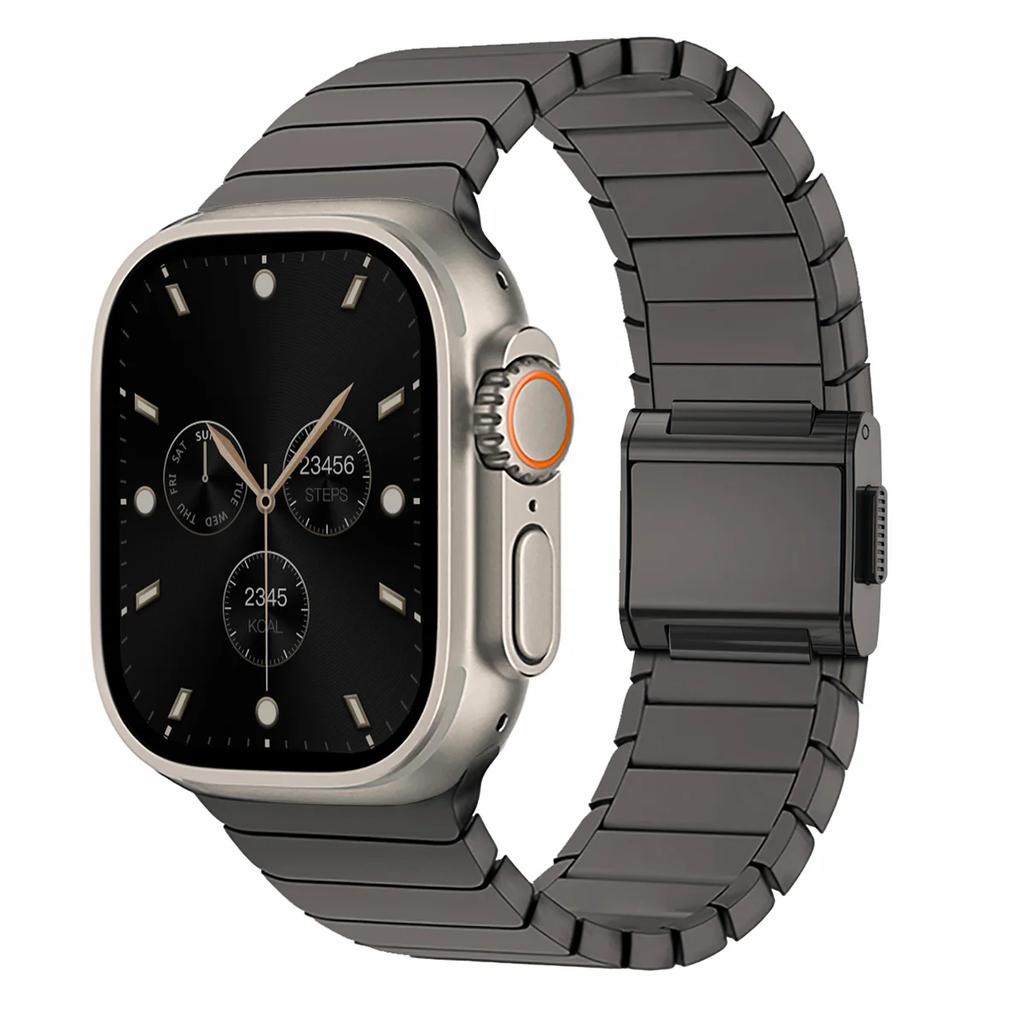 Titanium Men Strap for Apple Watch Band Ultra 3/2 49mm 11 10 46mm Magnetic Buckle Bracelet for Iwatch Series 9 8 7 SE 45mm 44mm