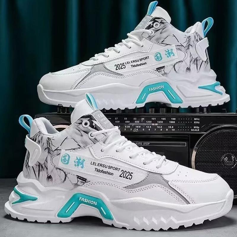 Men Shoes Non-slip Shoes Men's Fashion Shoes Breathable Casual Shoes Running Sneakers Men Lightweight Platform Increase Shoes Student Shoes