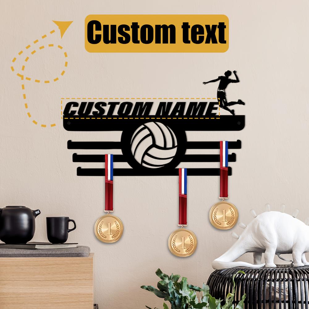 Metal Soccer Medal Holder Wall Mount Sports Award Display Rack Football Player Gift Home Decor