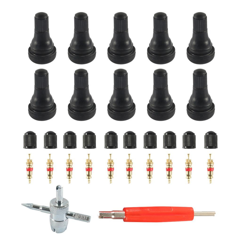 Complete 32 Piece Valves Cores Installation Tool Set For Efficient Tire Valves Replacement Suitable For Various Vehicles