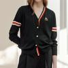 Maxza Stripe Color Blocking V Neck Knit Cardigan Zd03qd019on