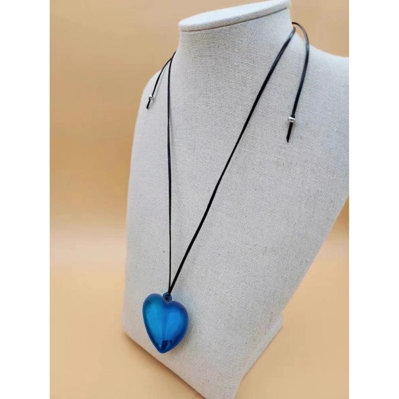 Elegant Heart Pendant for Choker Necklace Making Stylish Necklace Bead for DIY Necklace Jewelry Making Pendant with Hole
