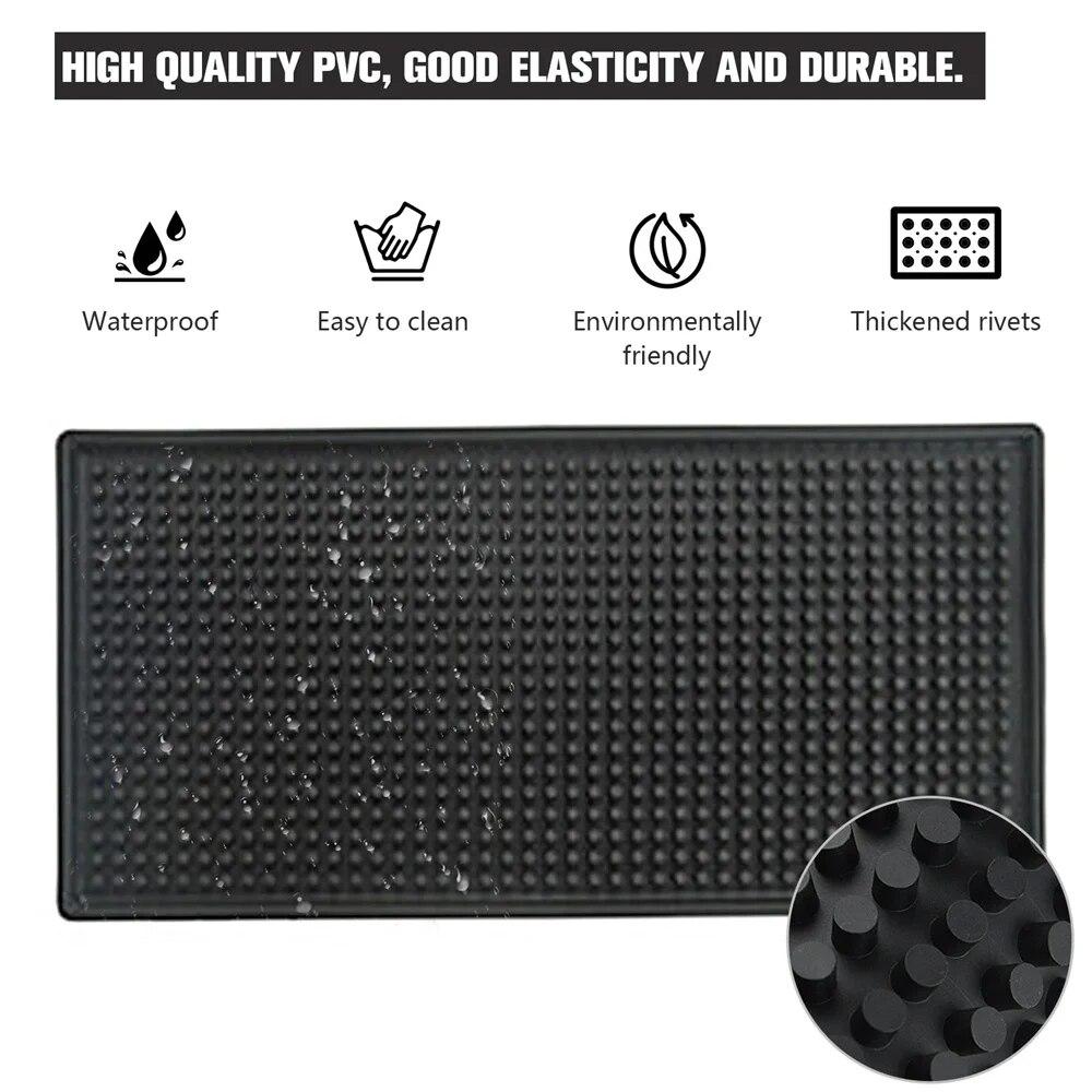Rubber Bar Mat Anti-slip PVC Cafe Bar Mats Home Cup Mat Waterproof Heat Resistant Durable Kitchen Drain Mat Dish Drying Mats 5