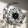 1pc Sunflower Metal Wall Art 15.7x15.6 Inch Iron Sculpture for Home Patio Balcony Decor Gift