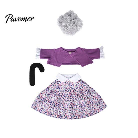 Easy to Change Goose Outfit 1 Set Christmas Porch Outfit, Lace Princess Dress, Halloween Fabric Dress Costume for 23 Inch Statue, Garden Lawn