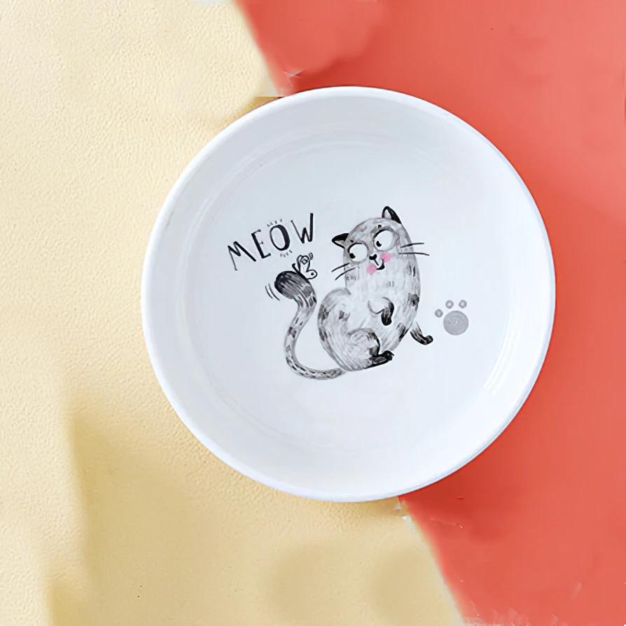 

5 Inch Ceramic Bowl Korean Creative Cartoon Cats Bowl Cat Dog Pet Tableware Dog Food Cup Pet Supplies Cat Feeder Water Cup