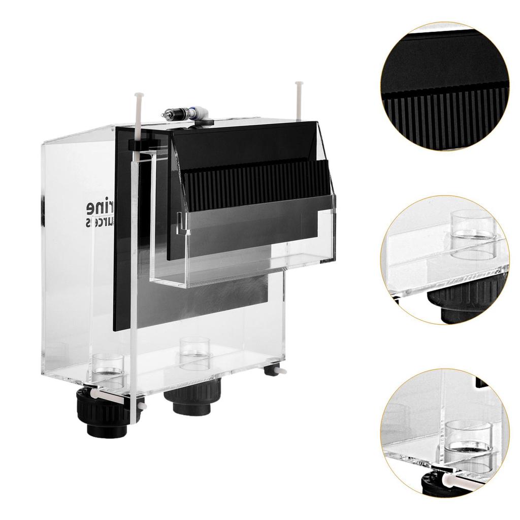 Overflow Box Detachable Hang on Fish Tank Accessories Self Start Landscaping