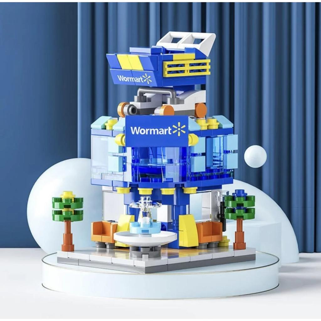 Architecture Street View House Building Blocks DIY Mini City Store Model Toys For Christmas Gifts