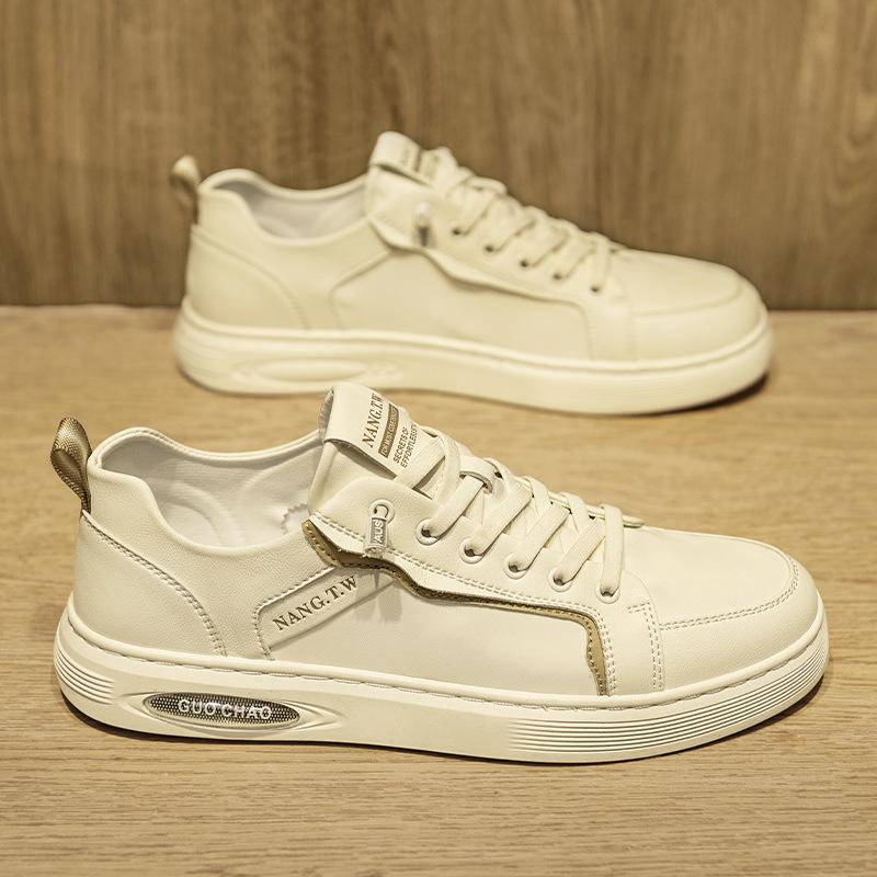 Men's Lazy Casual Shoes with One Foot, Light Soft Sole, Comfortable Cushioning White Shoes, Outdoor Skateboard Shoes