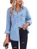 Women's Slimming Denim Jacket: Cross-border Style, Single-breasted, Long-sleeved, Casual Shirt