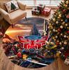 Transformers Pattern Round Rug, Indoor/Outdoor Mat, for Picnic, Gameroom, Bedroom, Office, Living Room, Home Decor Carpet, Birthday Gift