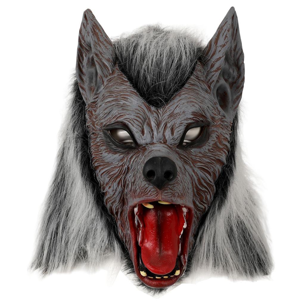 Halloween Spooky Werewolf Mask Weird Realistic Breathable Latex Scary Mask for Halloween Party Accessories