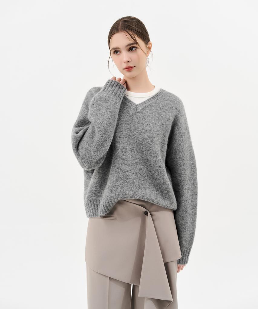 Laneonkyulleoseu Layered Wrap Skirt Pants Set_Ash Beige