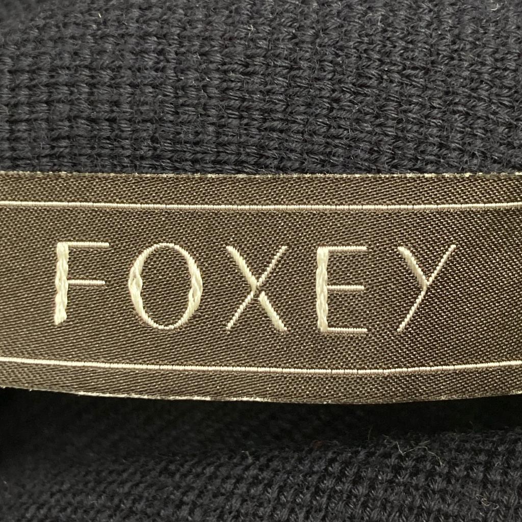 FOXEY BOUTIQUE 42319 Navy Knit Dress Letter F One Piece dress 42 NavyUsed