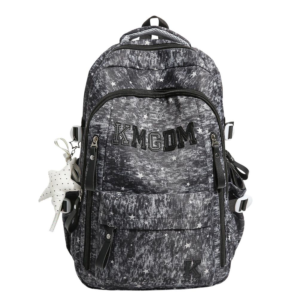 Schoolbag wholesale new pink and white letter backpack Korean ins sweet stars primary and secondary school students 1-1 grades multi-compartment